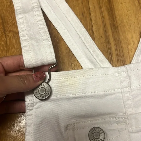 Justice white overalls size 16 - Picture 4 of 7